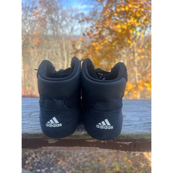 adidas Mens HVC 2 wrestling shoes Sz 9 Black/White - Picture 3 of 8